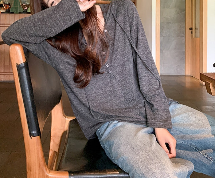 Hoodie slouch top (preorder/ 4 colours)