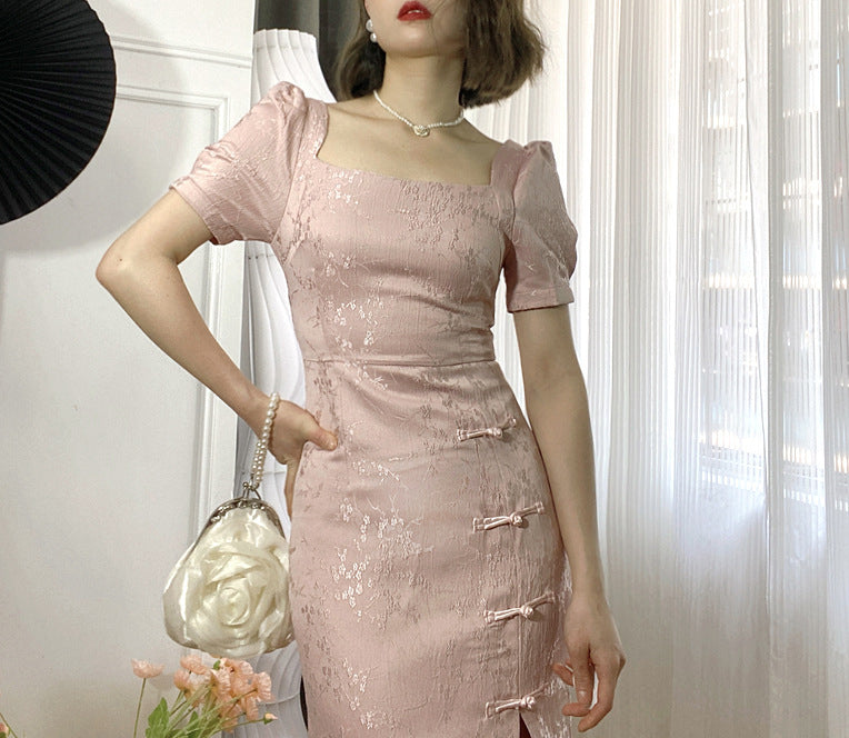 Lilyana cheongsam dress (ready stock/ 2 colours)