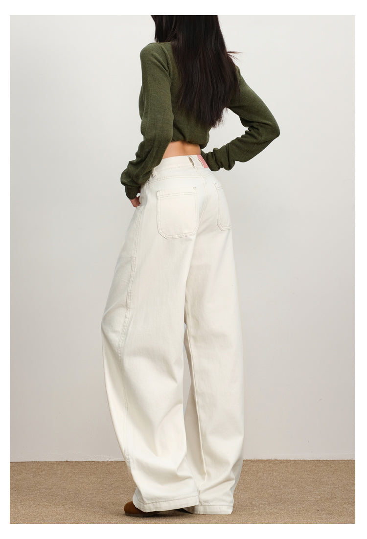 Barrel Ivory Jeans (preorder)