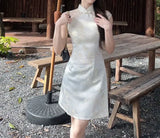 Veil cheongsam (preorder/ 2 colours)