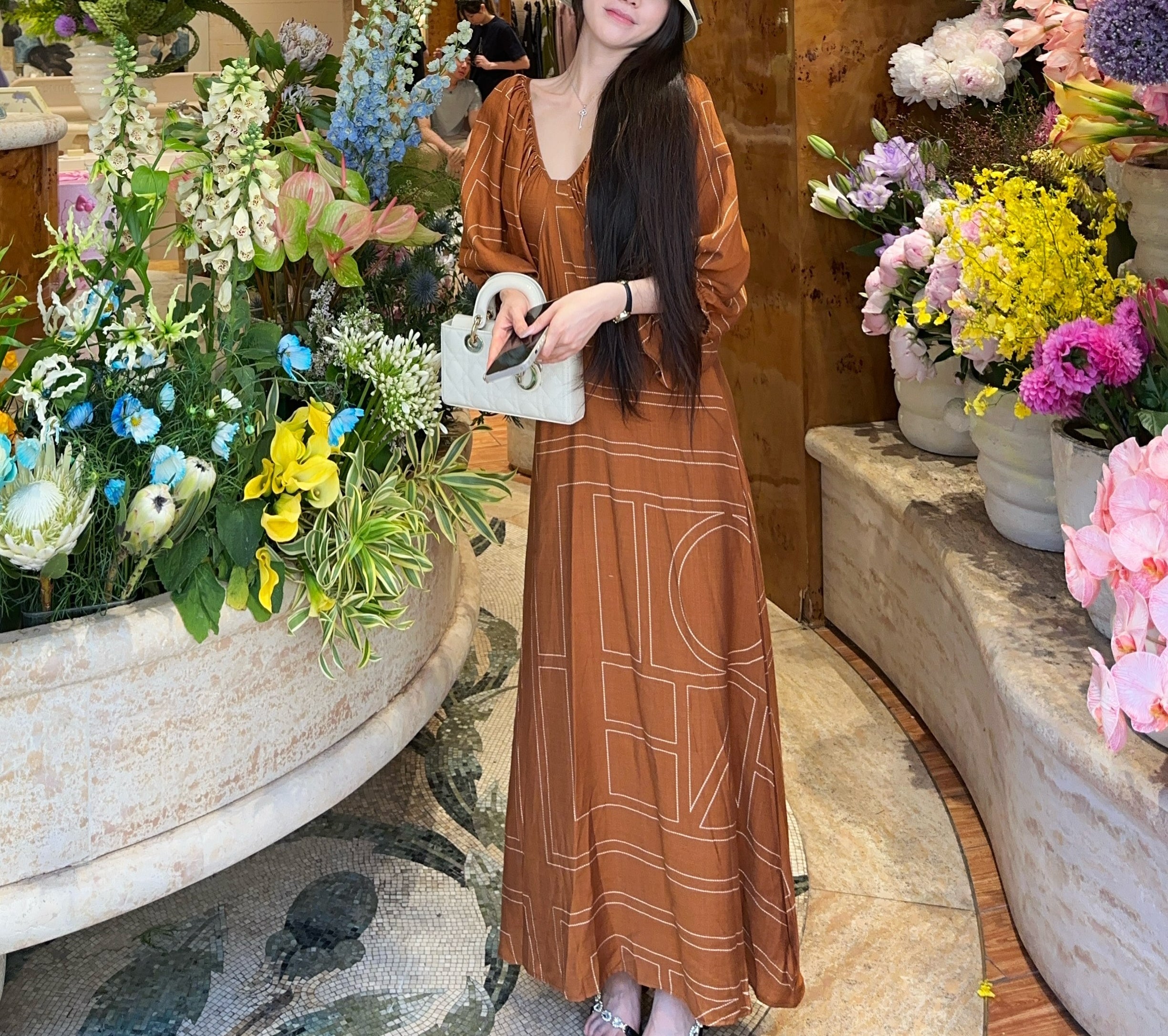 Aztec resort dress (preorder/ 3 colours)