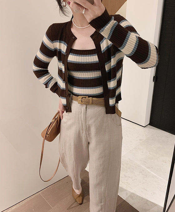 Susie knit cardigan and top set (preorder/ 2 colours)