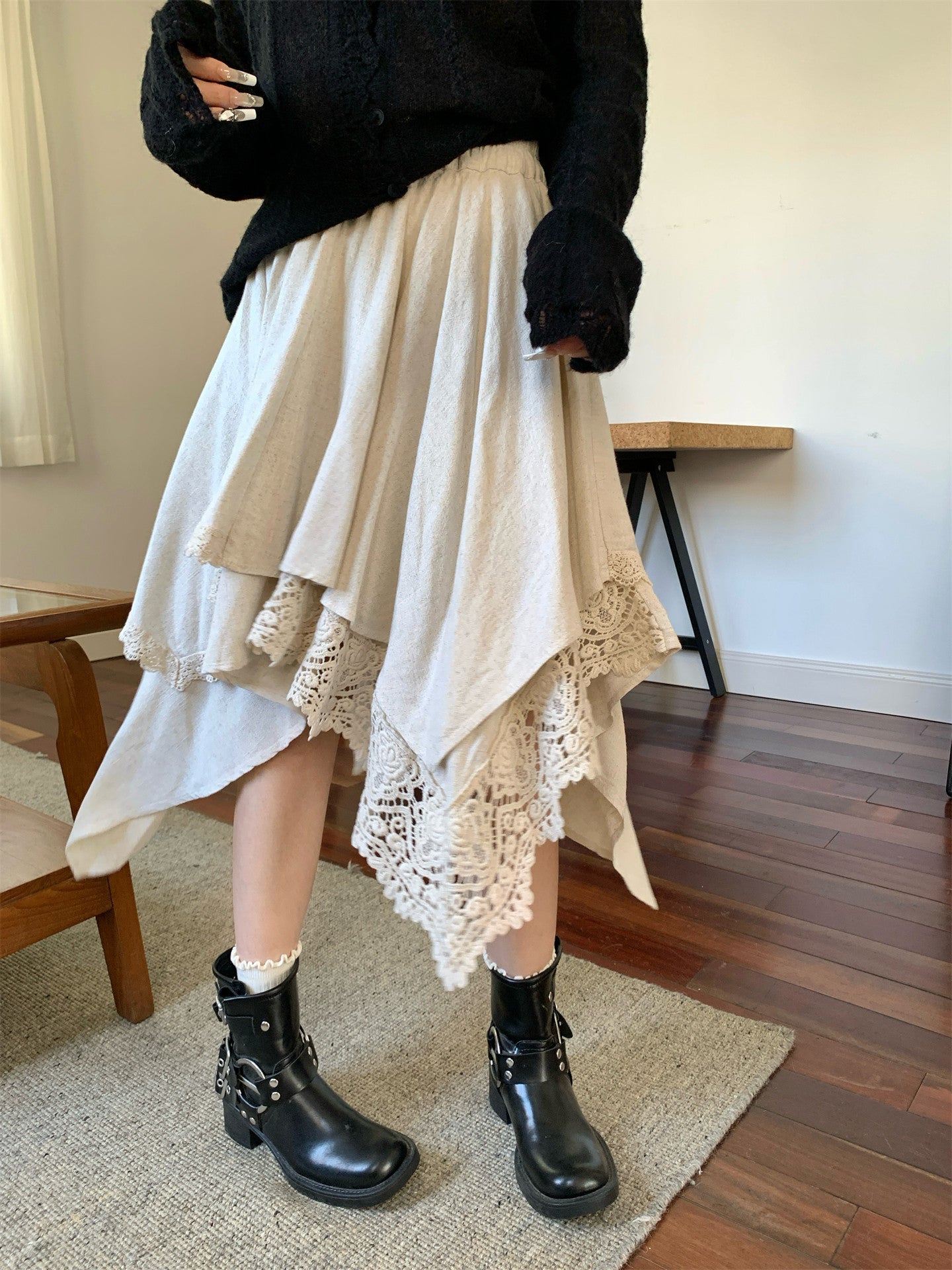 Boho asymmetrical skirt (preorder)