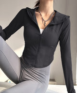 Cropped sports jacket (ready stock in black (M)/ 4 colours)