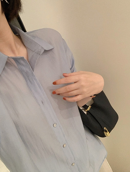 Sheer Tencel Shirt (preorder/ 3 colours)