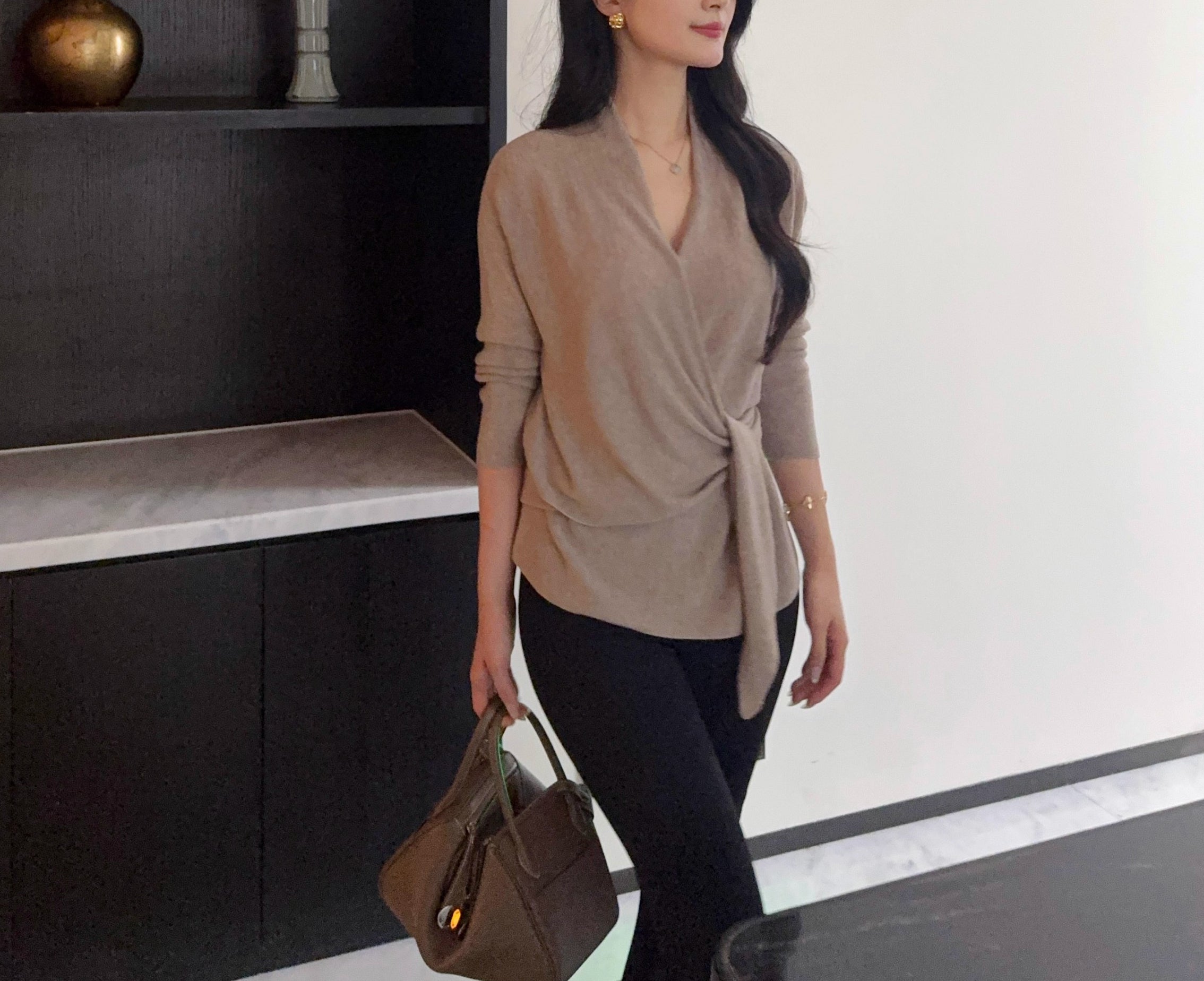 Wraparound wool top (preorder)