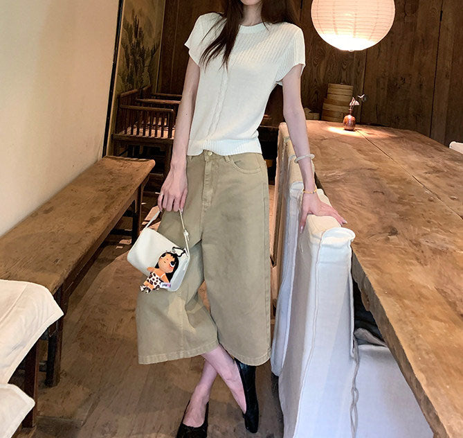 Khaki Bermuda Jorts (preorder)