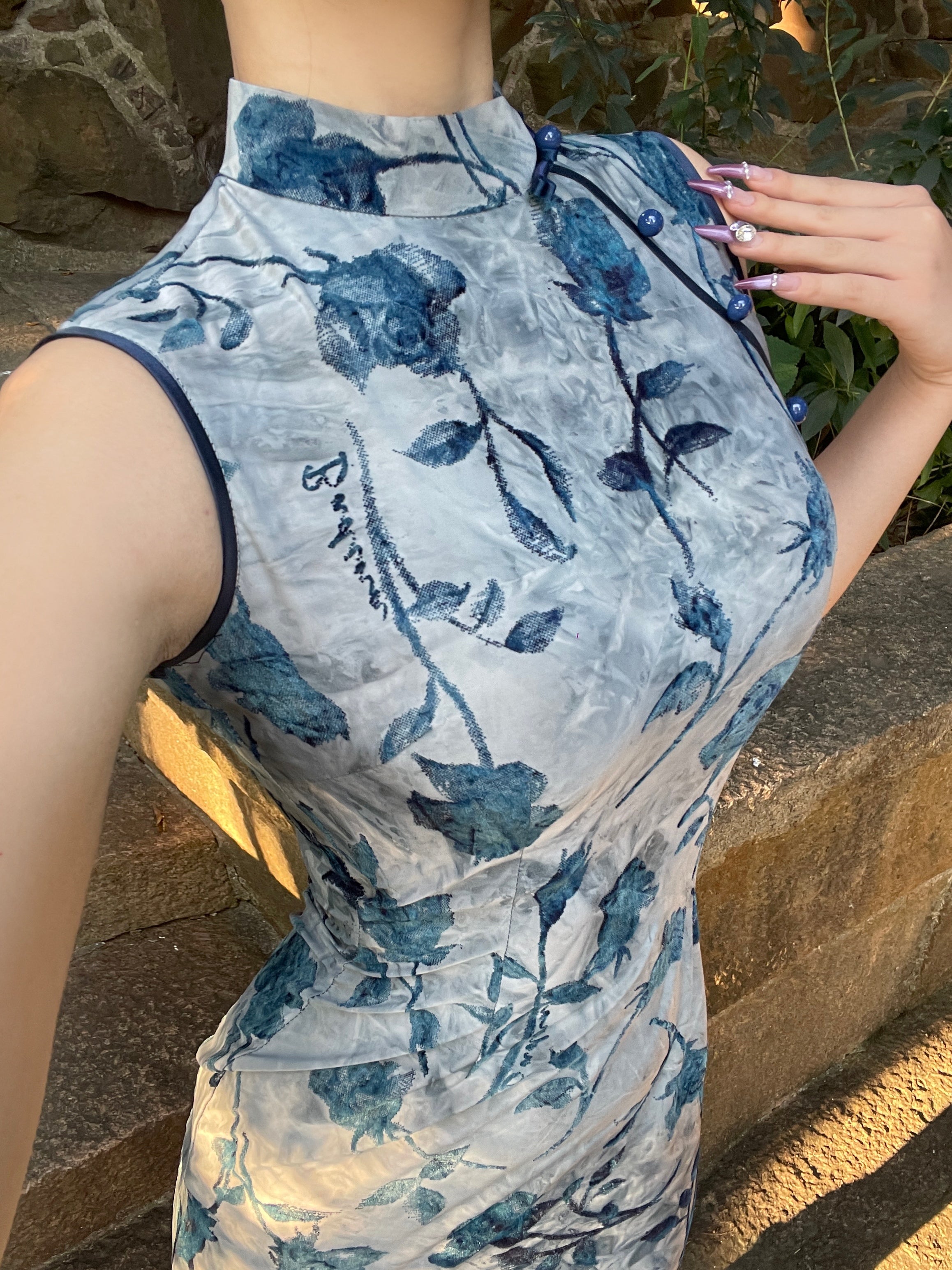 Indigo cheongsam (preorder)