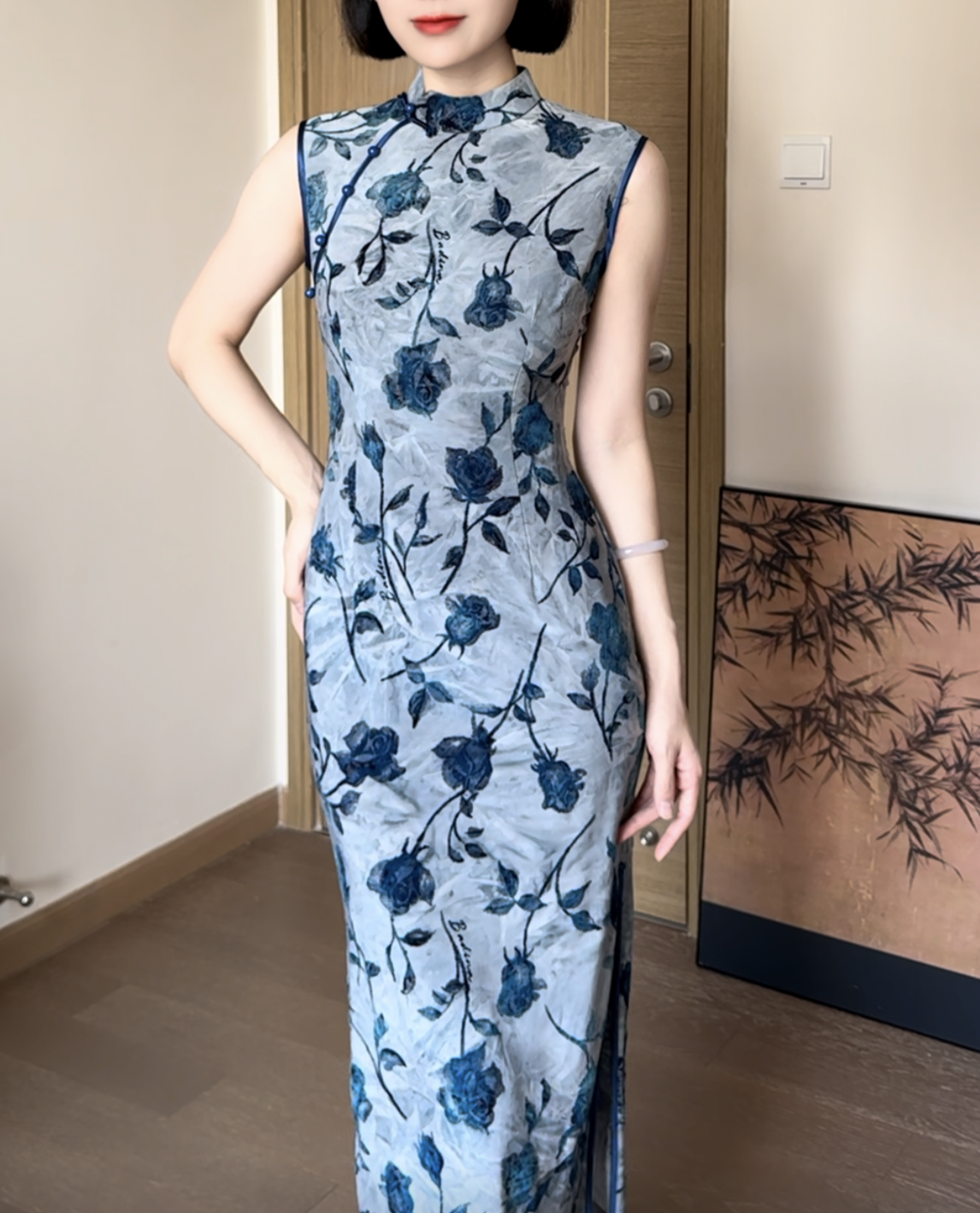 Indigo cheongsam (preorder)