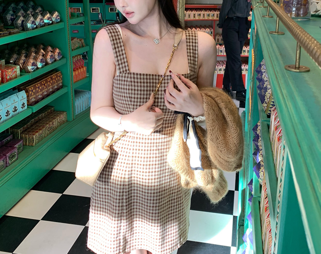 Plaid dress (preorder/ 2 colours)