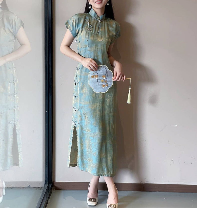 Emerald sheen cheongsam (preorder)