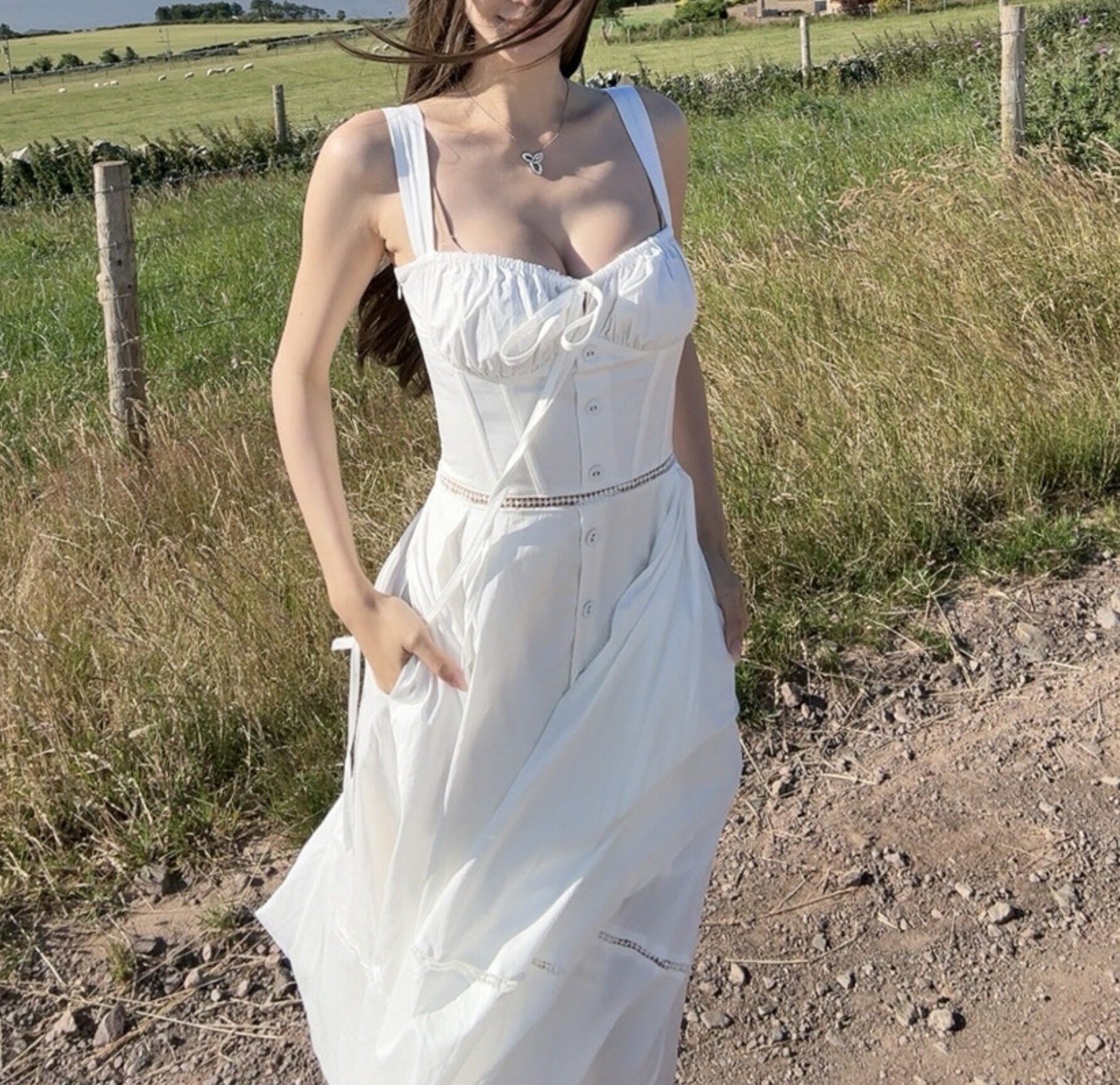 Milkmaid dress (preorder)