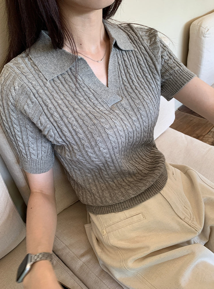 Oxford braided top (preorder/ 2 colours)