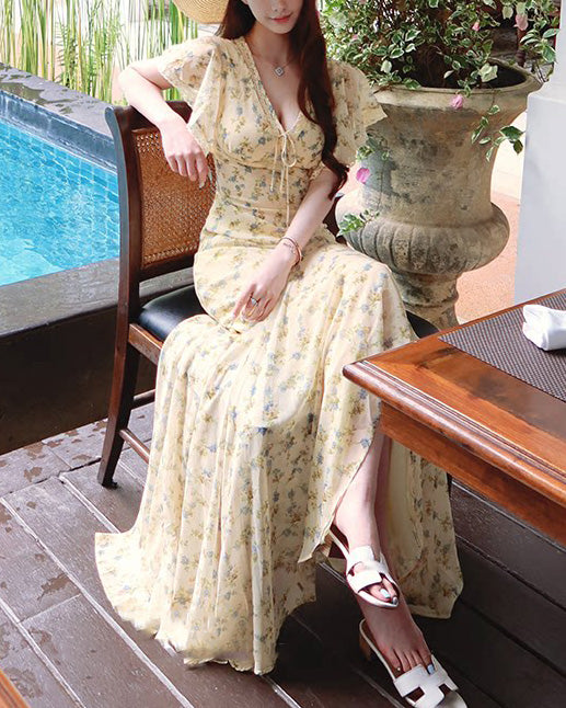Laurette floral dress (preorder/ 2 colours)