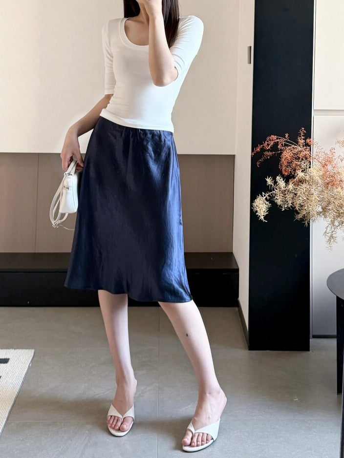 Rhea knee length skirt (preorder/ 3 colours)