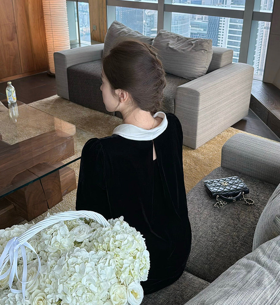 Velvet hepburn top (preorder/ 2 styles)
