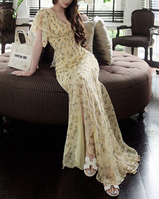 Laurette floral dress (preorder/ 2 colours)