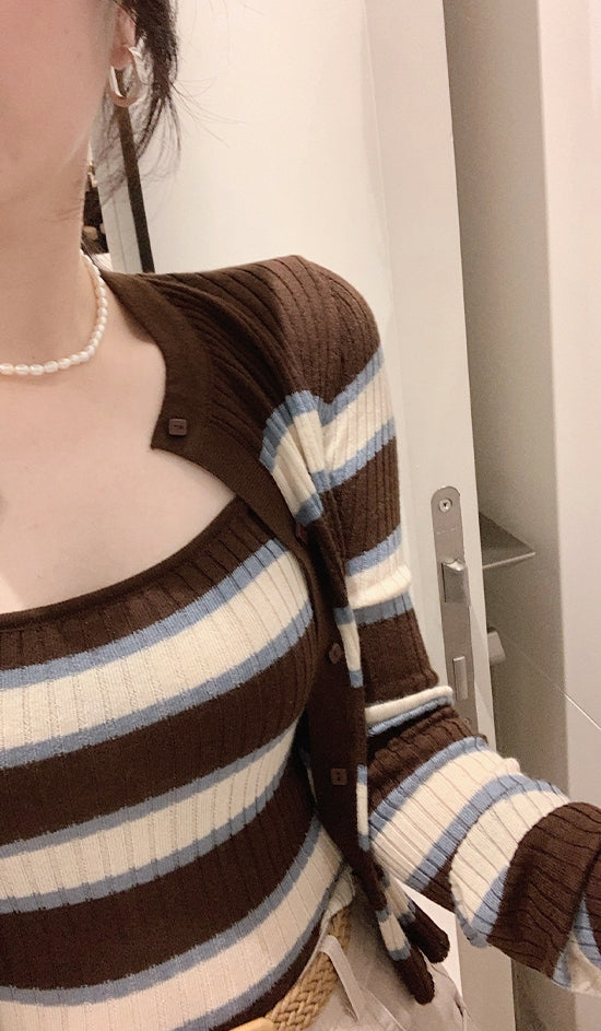 Susie knit cardigan and top set (preorder/ 2 colours)