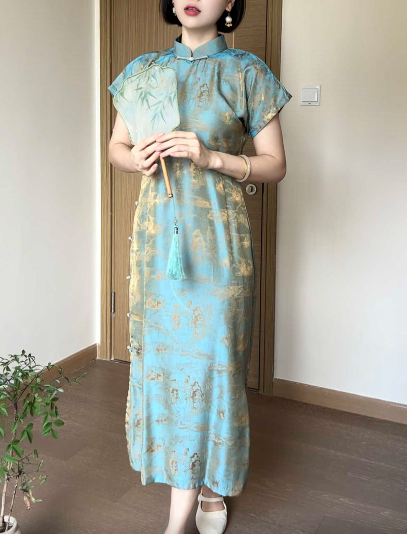 Emerald sheen cheongsam (preorder)