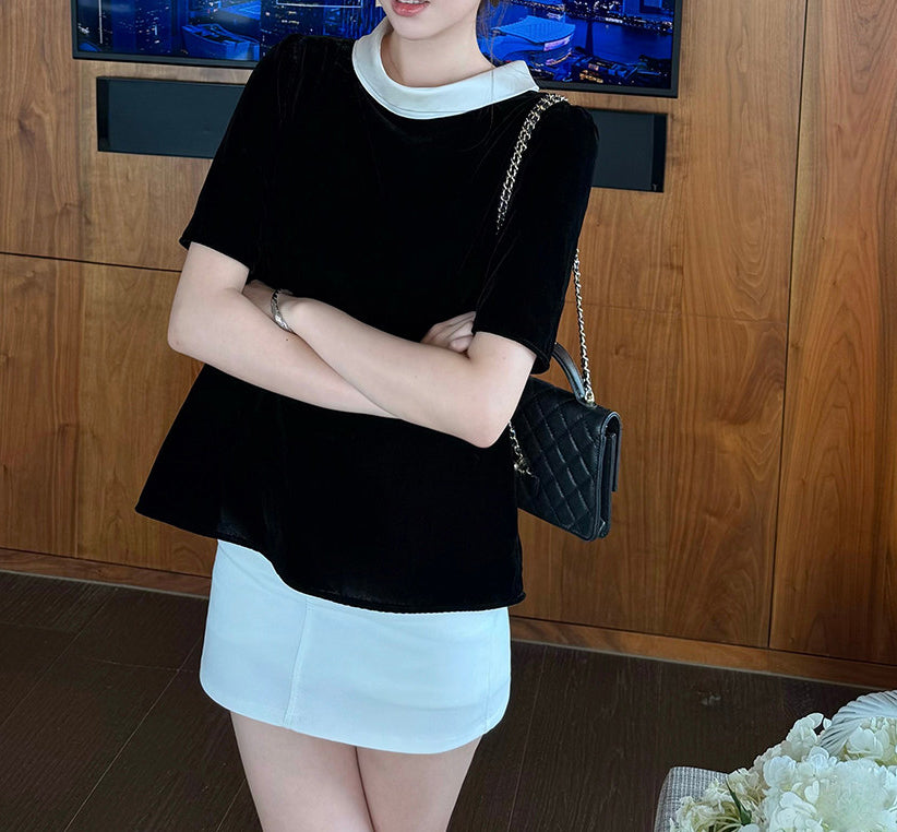 Velvet hepburn top (preorder/ 2 styles)