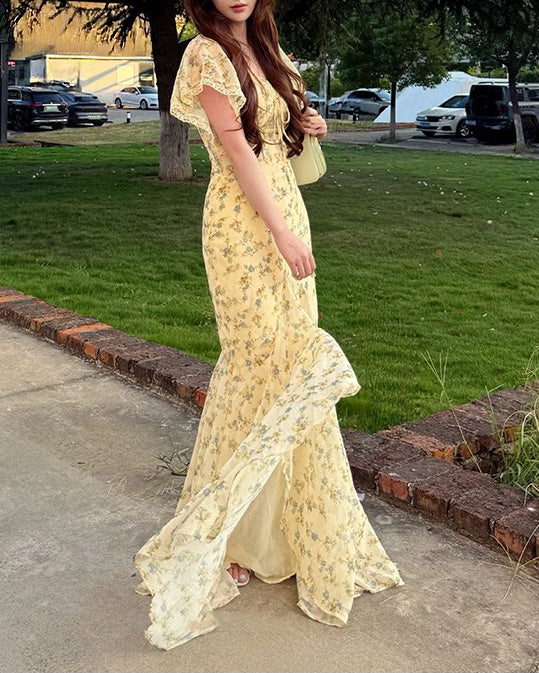 Laurette floral dress (preorder/ 2 colours)