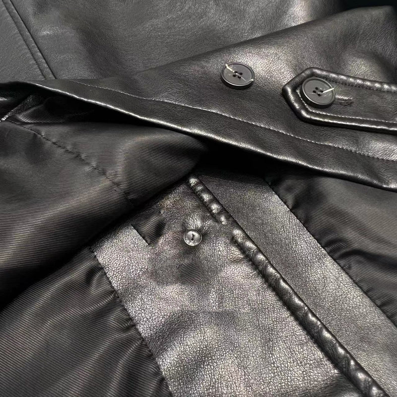 Minimalist leather jacket (preorder)