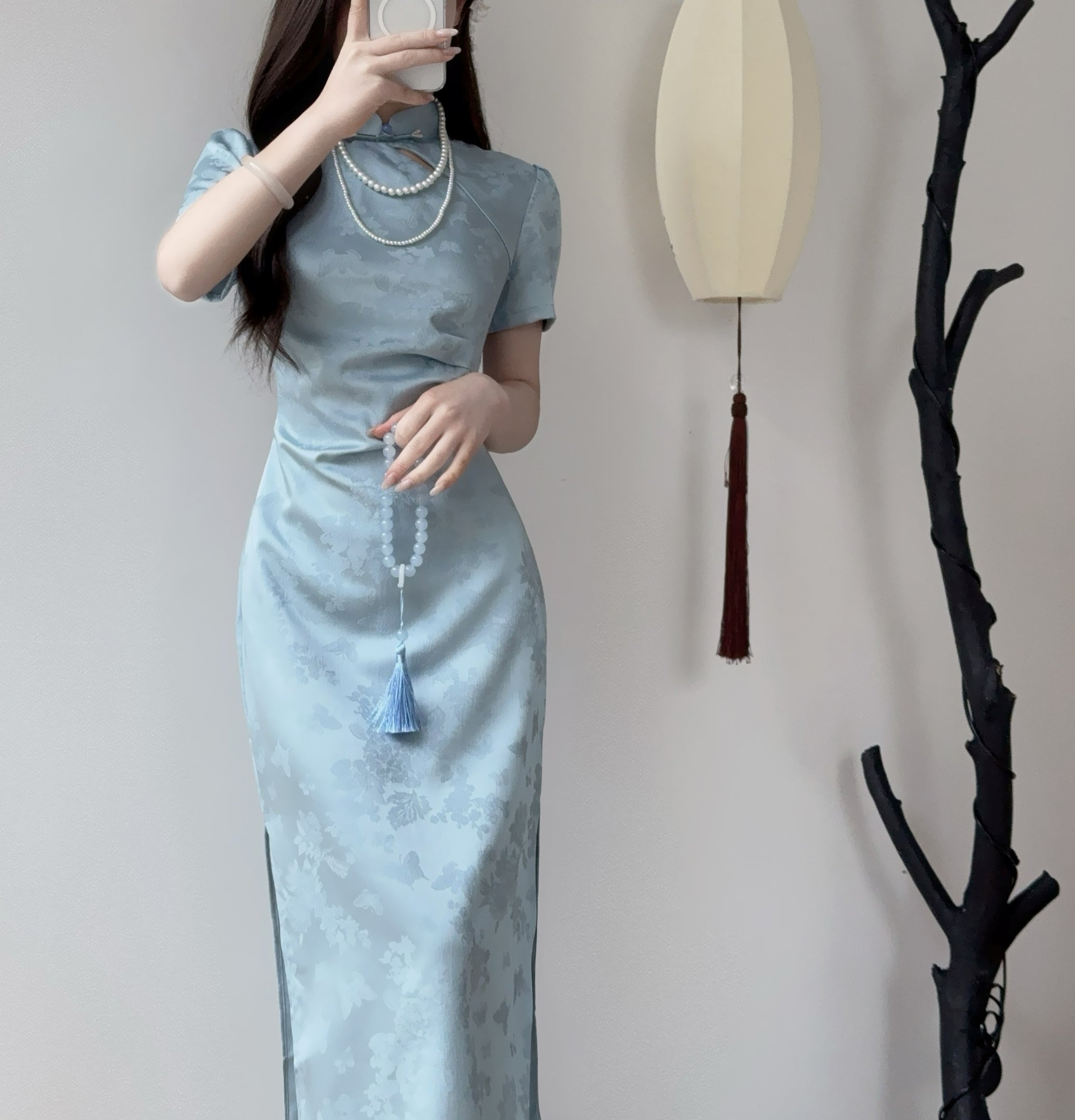 Bluebird cheongsam (preorder)