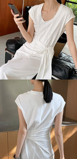 Wraparound T-shirt Dress (ready stock/ 2 colours)