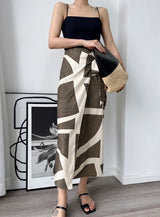 Abstract wraparound skirt (preorder)