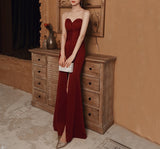 Phyllis gown (ready stock in burgundy (M)/ 5 colours)