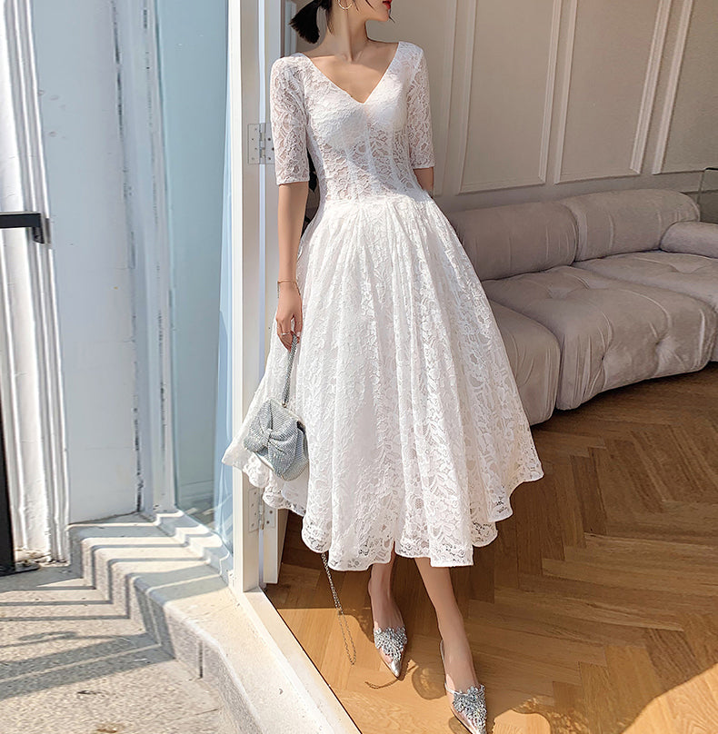 Amber lace cocktail dress (ready stock in black (S) & red (L))