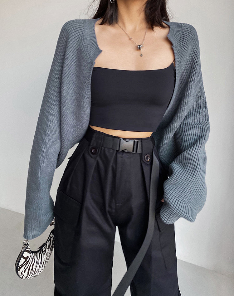 Cropped Batwing Cardigan (preorder/ 3 colours)