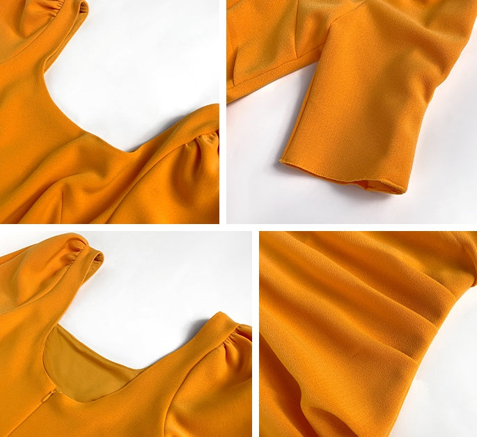 Levans dress (ready stock in orange (XL&2XL)/ 6 colours)