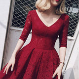 Amber lace cocktail dress (ready stock in red (XL))